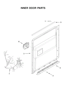 Inner Door Parts parts for Jenn-Air Dishwasher JDTSS246GL0 from AppliancePartsPros.com