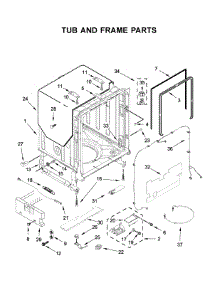 Tub And Frame Parts parts for Jenn-Air Dishwasher JDTSS246GL0 from AppliancePartsPros.com