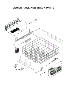 Lower Rack And Track Parts parts for Jenn-Air Dishwasher JDTSS246GL0 from AppliancePartsPros.com