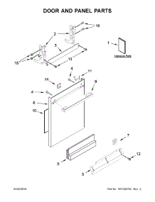 Door And Panel Parts parts for Jenn-Air Dishwasher JDTSS246GM0 from AppliancePartsPros.com