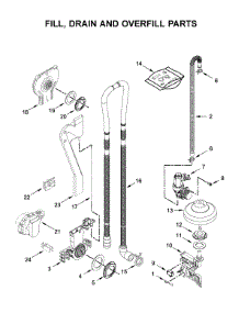 Fill, Drain And Overfill Parts parts for Jenn-Air Dishwasher JDTSS246GM0 from AppliancePartsPros.com