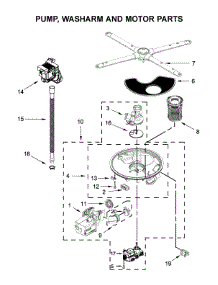 Pump, Washarm And Motor Parts parts for Jenn-Air Dishwasher JDTSS246GM0 from AppliancePartsPros.com