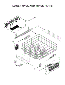 Lower Rack And Track Parts parts for Jenn-Air Dishwasher JDTSS246GM0 from AppliancePartsPros.com