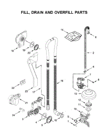 Fill, Drain And Overfill Parts parts for Jenn-Air Dishwasher JDTSS247HS0 from AppliancePartsPros.com