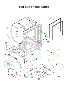 Tub And Frame Parts parts for Jenn-Air Dishwasher JDTSS247HS0 from AppliancePartsPros.com