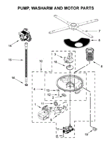 Pump, Washarm And Motor Parts parts for Jenn-Air Dishwasher JDTSS247HS0 from AppliancePartsPros.com