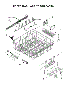 Upper Rack And Track Parts parts for Jenn-Air Dishwasher JDTSS247HS0 from AppliancePartsPros.com