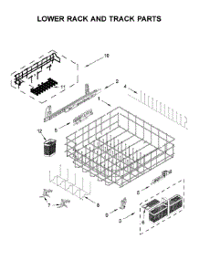 Lower Rack And Track Parts parts for Jenn-Air Dishwasher JDTSS247HS0 from AppliancePartsPros.com