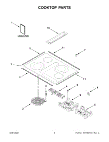Cooktop Parts parts for Jenn-Air Electric Cooktop JED4430KS01 from AppliancePartsPros.com