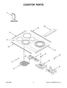 Cooktop Parts parts for Jenn-Air Electric Cooktop JED4536KB01 from AppliancePartsPros.com
