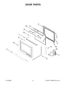 Door Parts parts for Jenn-Air Electric Range JES1450CFS3 from AppliancePartsPros.com