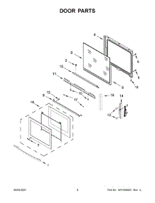 Door Parts parts for Jenn-Air Electric Range JES1750FS2 from AppliancePartsPros.com
