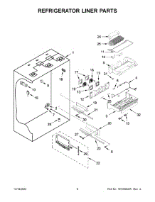 Refrigerator Liner Parts parts for Jenn-Air Bottom-Mount Refrigerator JF36NXFXDE05 from AppliancePartsPros.com