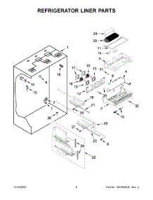 Refrigerator Liner Parts parts for Jenn-Air Bottom-Mount Refrigerator JF42NXFXDE05 from AppliancePartsPros.com