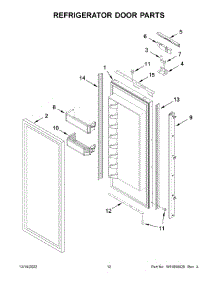 Refrigerator Door Parts parts for Jenn-Air Bottom-Mount Refrigerator JF42NXFXDE05 from AppliancePartsPros.com