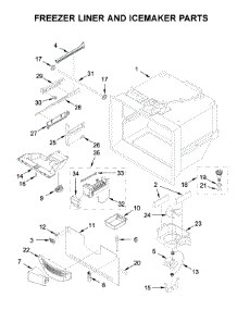 Freezer Liner And Icemaker Parts parts for Jenn-Air Bottom-Mount Refrigerator JFC2089BEM03 from AppliancePartsPros.com