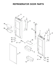 Refrigerator Door Parts parts for Jenn-Air Bottom-Mount Refrigerator JFC2089BEM03 from AppliancePartsPros.com