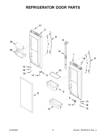 Refrigerator Door Parts parts for Jenn-Air Bottom-Mount Refrigerator JFC2089BEM04 from AppliancePartsPros.com