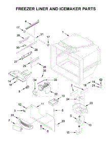 Freezer Liner And Icemaker Parts parts for Jenn-Air Bottom-Mount Refrigerator JFC2089BEP03 from AppliancePartsPros.com