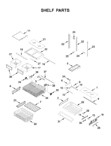 Shelf Parts parts for Jenn-Air Bottom-Mount Refrigerator JFC2089BEP03 from AppliancePartsPros.com