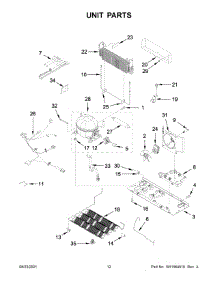 Unit Parts parts for Jenn-Air Bottom-Mount Refrigerator JFC2089BEP07 from AppliancePartsPros.com