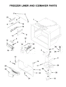 Freezer Liner And Icemaker Parts parts for Jenn-Air Bottom-Mount Refrigerator JFC2290REM02 from AppliancePartsPros.com