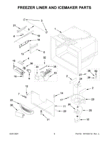 Freezer Liner And Icemaker Parts parts for Jenn-Air Bottom-Mount Refrigerator JFC2290REM03 from AppliancePartsPros.com