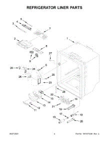 Refrigerator Liner Parts parts for Jenn-Air Bottom-Mount Refrigerator JFC2290REM04 from AppliancePartsPros.com