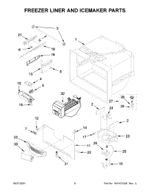 Freezer Liner And Icemaker Parts parts for Jenn-Air Bottom-Mount Refrigerator JFC2290REM04 from AppliancePartsPros.com