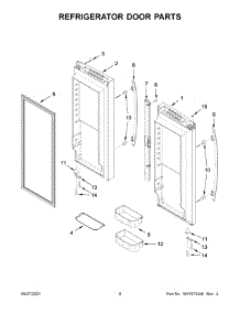 Refrigerator Door Parts parts for Jenn-Air Bottom-Mount Refrigerator JFC2290REM04 from AppliancePartsPros.com