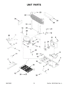 Unit Parts parts for Jenn-Air Bottom-Mount Refrigerator JFC2290REM04 from AppliancePartsPros.com