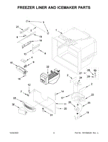 Freezer Liner And Icemaker Parts parts for Jenn-Air Refrigerator JFC2290REM05 from AppliancePartsPros.com