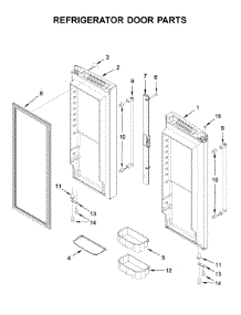Refrigerator Door Parts parts for Jenn-Air Bottom-Mount Refrigerator JFC2290REP02 from AppliancePartsPros.com