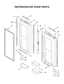 Refrigerator Door Parts parts for Jenn-Air Bottom-Mount Refrigerator JFC2290RTB02 from AppliancePartsPros.com