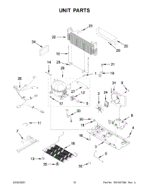Unit Parts parts for Jenn-Air Bottom-Mount Refrigerator JFC2290RTB03 from AppliancePartsPros.com