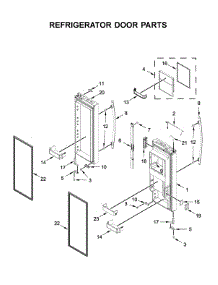 Refrigerator Door Parts parts for Jenn-Air Bottom-Mount Refrigerator JFFCC72EFS03 from AppliancePartsPros.com