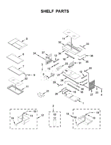 Shelf Parts parts for Jenn-Air Bottom-Mount Refrigerator JFFCC72EFS03 from AppliancePartsPros.com