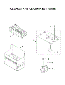 Icemaker And Ice Container Parts parts for Jenn-Air Bottom-Mount Refrigerator JFFCC72EFS03 from AppliancePartsPros.com