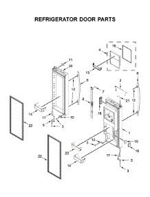 Refrigerator Door Parts parts for Jenn-Air Bottom-Mount Refrigerator JFFCC72EFS04 from AppliancePartsPros.com