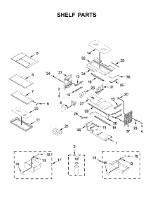 Shelf Parts parts for Jenn-Air Bottom-Mount Refrigerator JFFCC72EFS04 from AppliancePartsPros.com