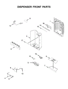 Dispenser Front Parts parts for Jenn-Air Bottom-Mount Refrigerator JFFCC72EFS04 from AppliancePartsPros.com