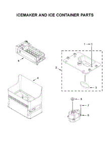 Icemaker And Ice Container Parts parts for Jenn-Air Bottom-Mount Refrigerator JFFCC72EFS04 from AppliancePartsPros.com