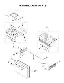 Freezer Door Parts parts for Jenn-Air Bottom-Mount Refrigerator JFFCC72EHL02 from AppliancePartsPros.com