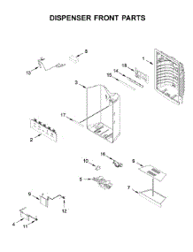Dispenser Front Parts parts for Jenn-Air Bottom-Mount Refrigerator JFFCC72EHL02 from AppliancePartsPros.com