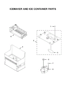 Icemaker And Ice Container Parts parts for Jenn-Air Bottom-Mount Refrigerator JFFCC72EHL02 from AppliancePartsPros.com
