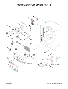 Refrigerator Liner Parts parts for Jenn-Air Bottom-Mount Refrigerator JFFCC72EHL03 from AppliancePartsPros.com