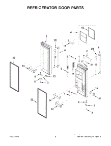 Refrigerator Door Parts parts for Jenn-Air Bottom-Mount Refrigerator JFFCC72EHL03 from AppliancePartsPros.com