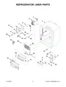 Refrigerator Liner Parts parts for Jenn-Air Refrigerator JFFCC72EHL04 from AppliancePartsPros.com