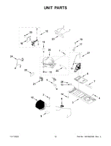 Unit Parts parts for Jenn-Air Refrigerator JFFCC72EHL04 from AppliancePartsPros.com