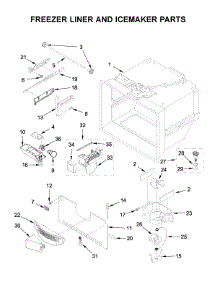 Freezer Liner And Icemaker Parts parts for Jenn-Air Bottom-Mount Refrigerator JFFCF72DKL00 from AppliancePartsPros.com